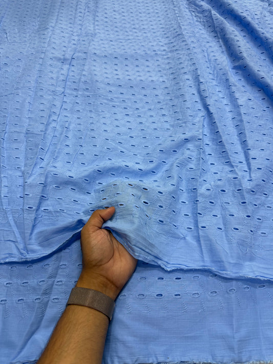 Buy Cotton Hakoba Aqua Blue Circle Traditional - MAF 