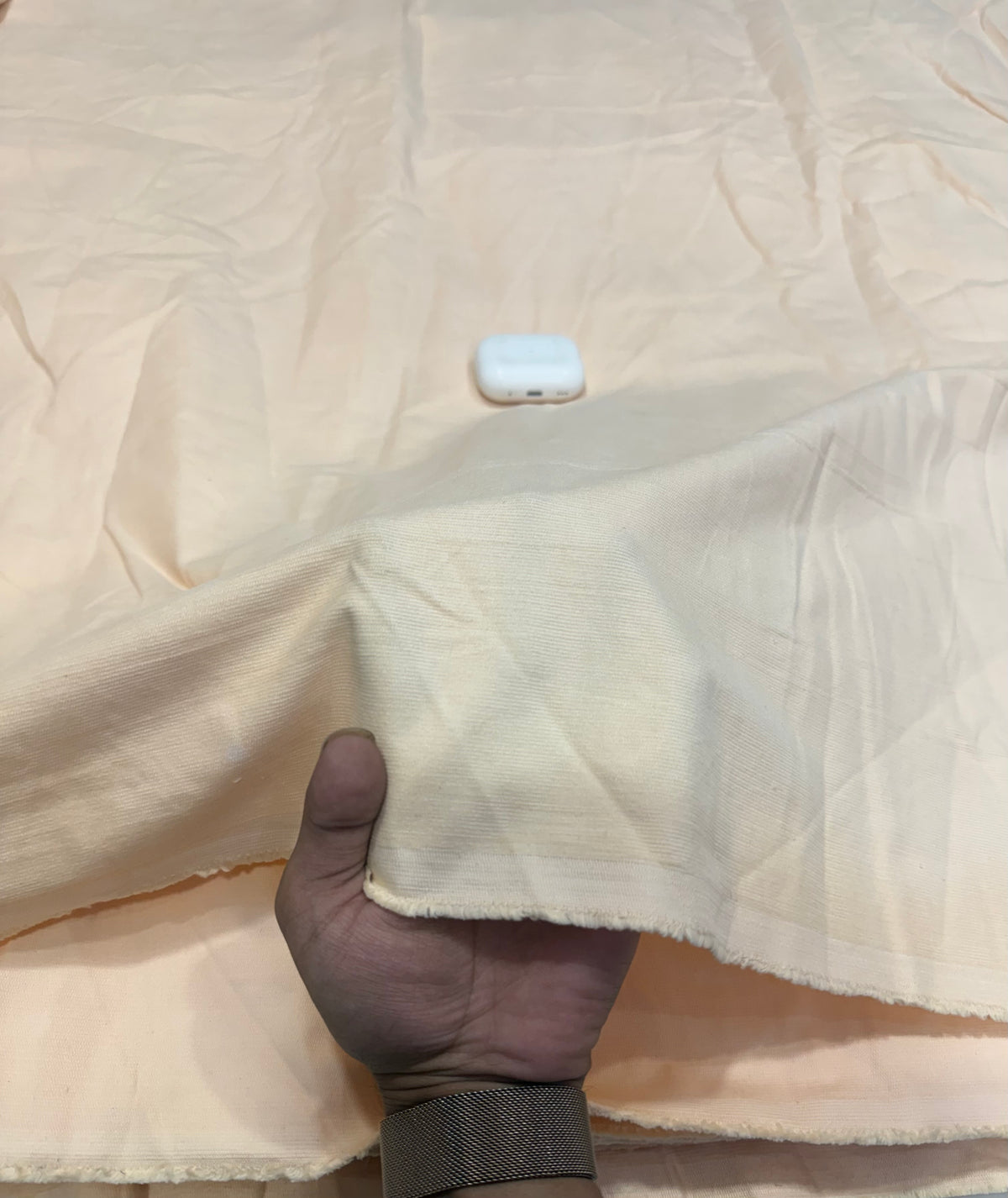 Buy Premium Corduroy Solid Peach Nude Fabric 26 Wales