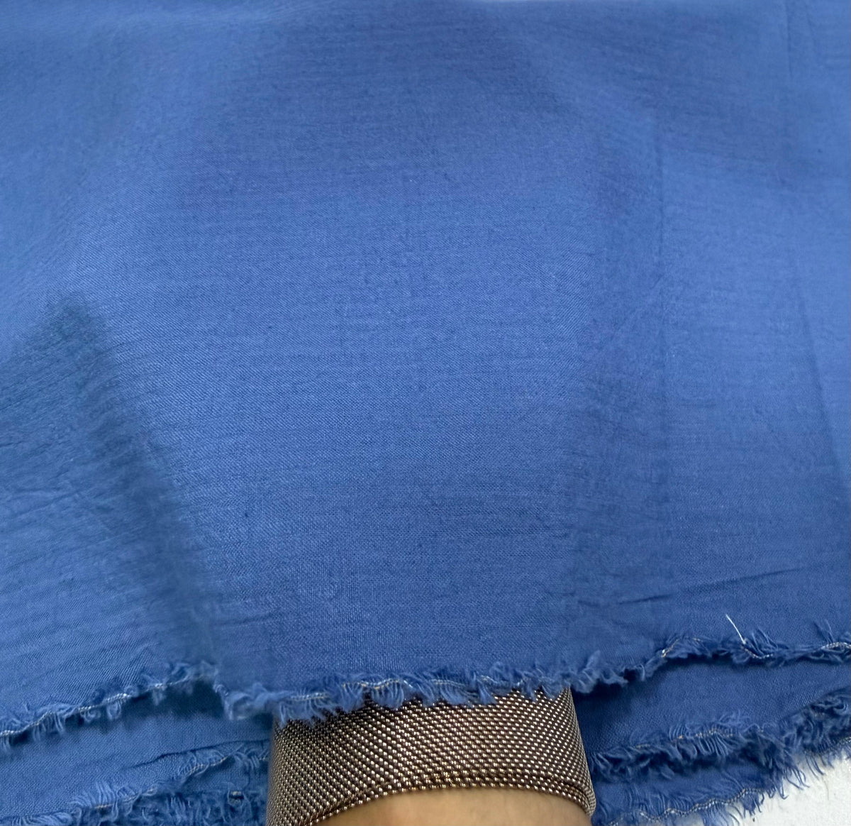Buy Premium Seersucker Solid Cornflower Blue Fabric