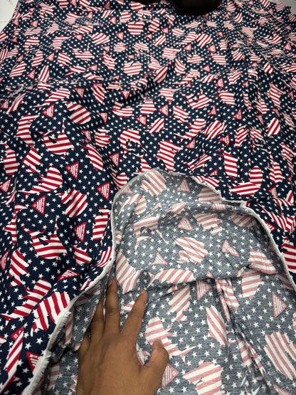Buy Premium Cotton Poplin America Printed Fabric