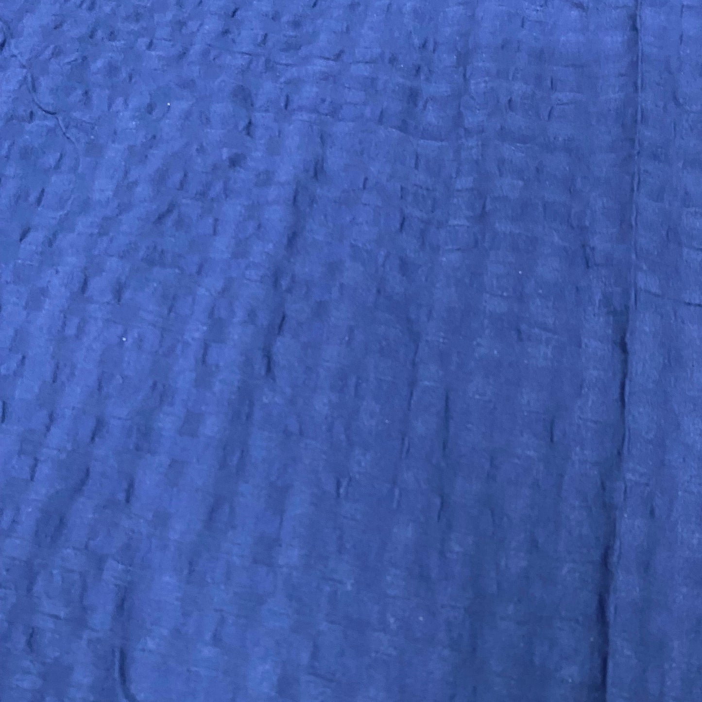 Buy Box Seersucker Solid Blue Fabric - MAF 