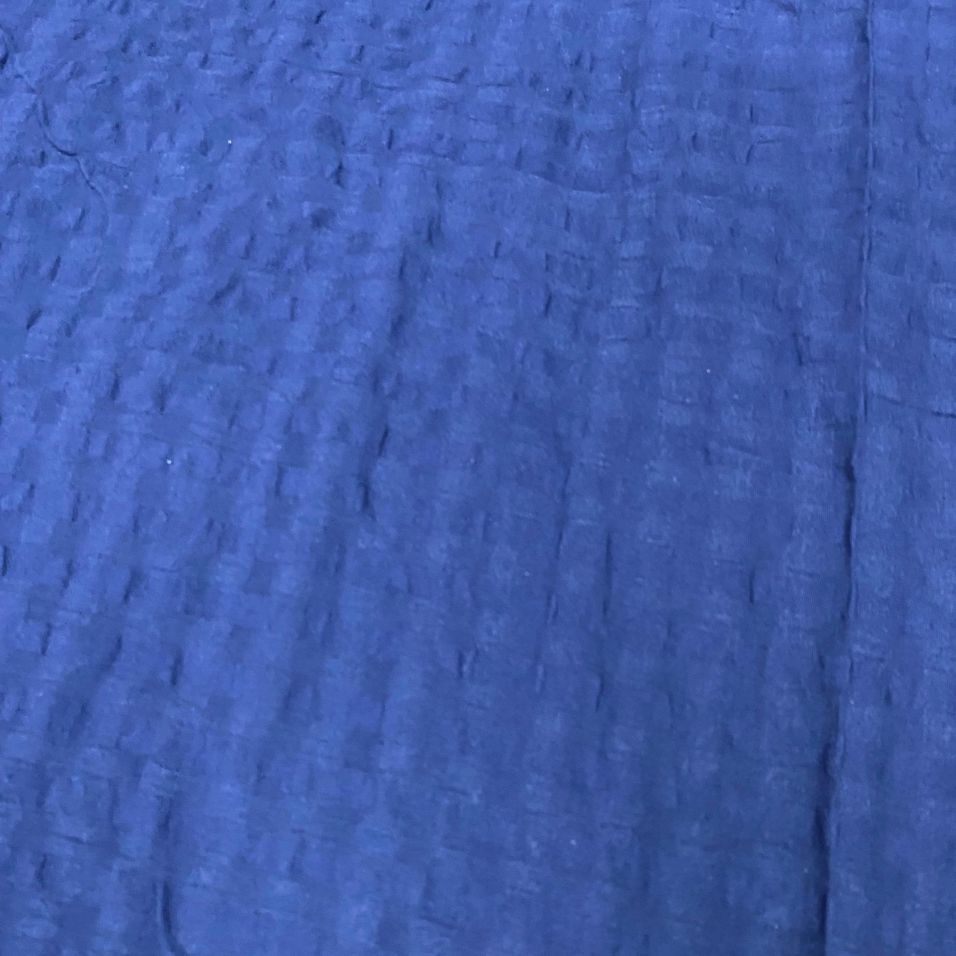 Buy Box Seersucker Solid Blue Fabric - MAF 