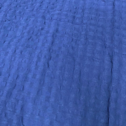 Buy Box Seersucker Solid Blue Fabric - MAF 