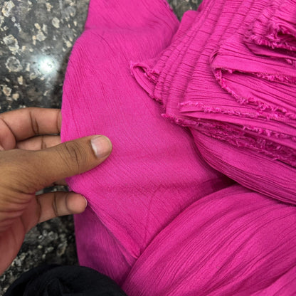 Buy Rayon Crepe Hot Pink Fabric - MAF 