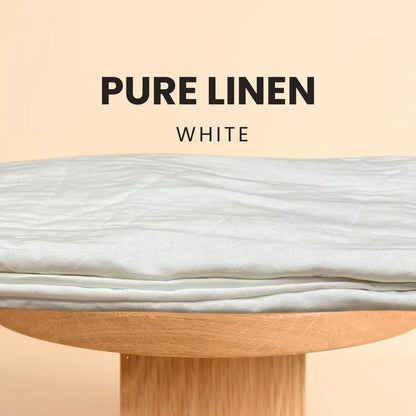 Buy Pure White Linen Cotton Fabric - MAF 