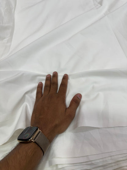 Buy Solid White Pure Cotton Poplin 110 Inch