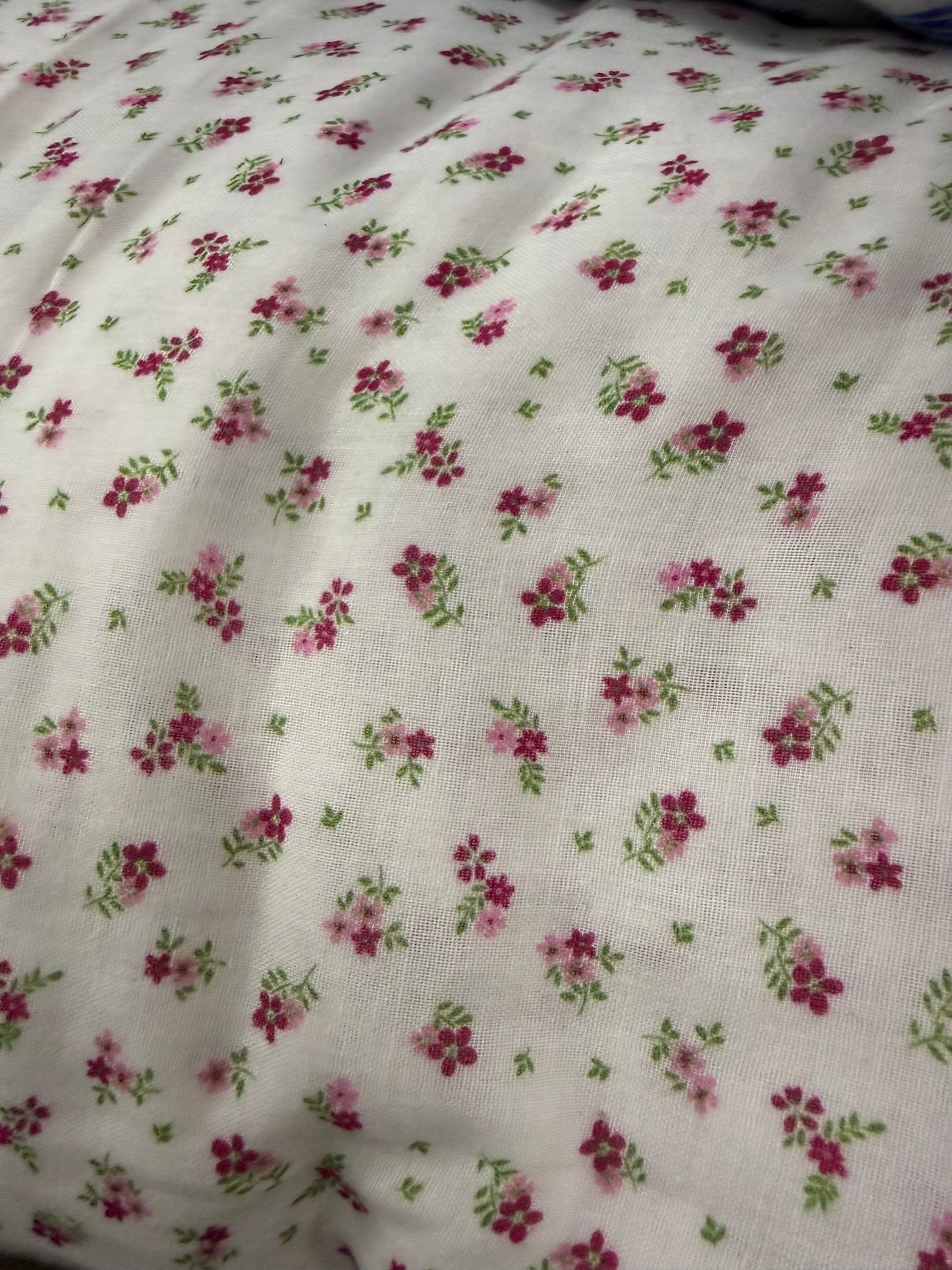 Buy Premium Cotton Double Cloth Floral Pink Green Beige Print