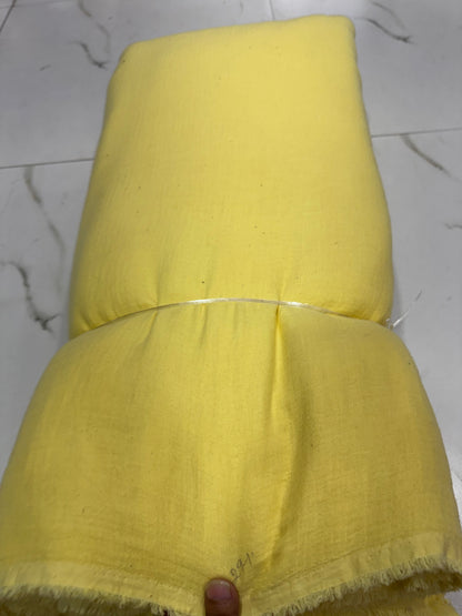Buy Premium Soft Cotton Double Cloth Baby Yellow Solid Fabric