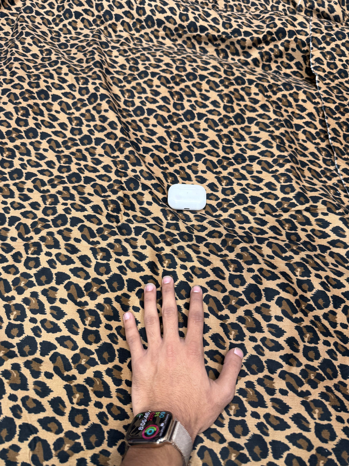 Buy Premium Corduroy Golden Leopard Print Fabric