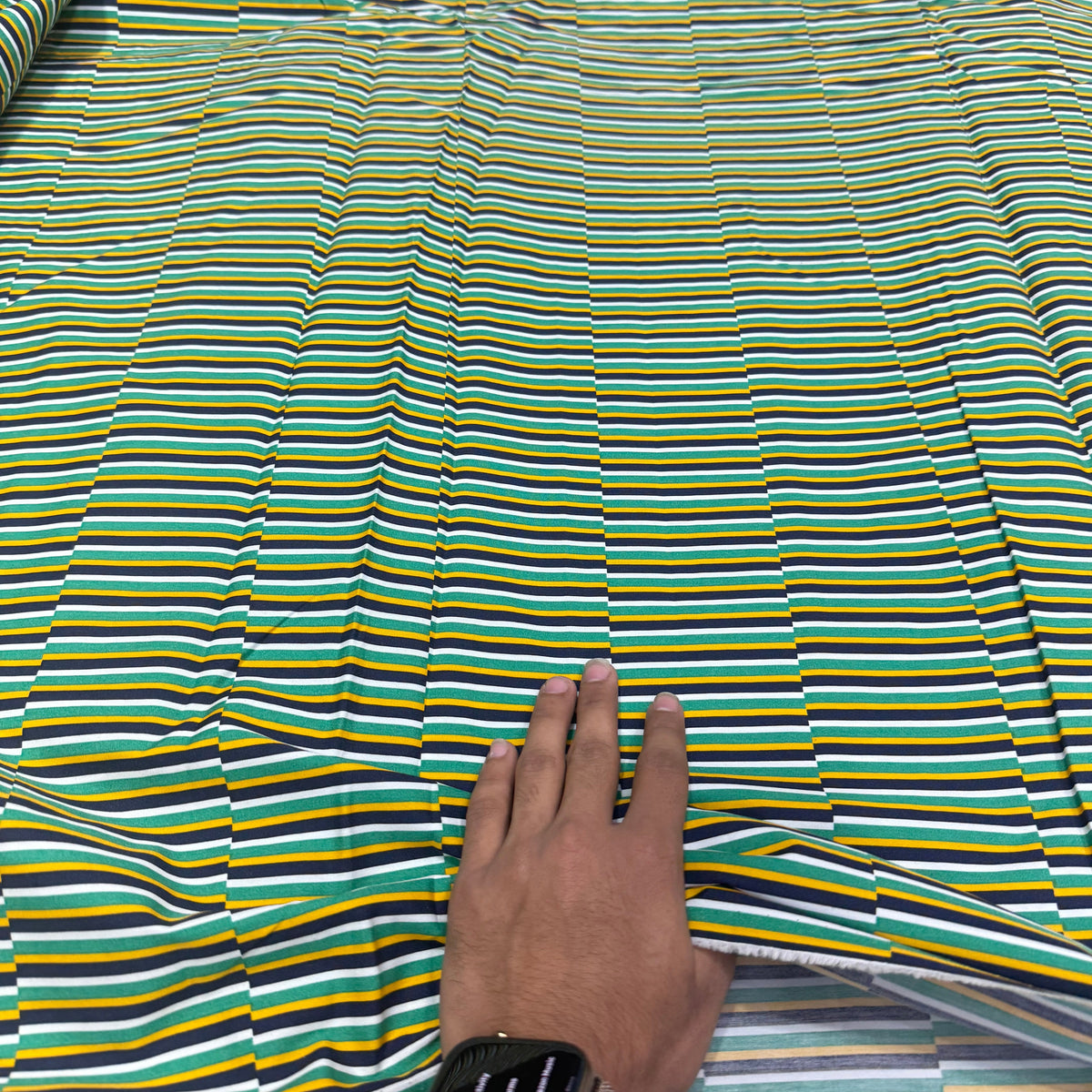 Buy Premium Cotton Poplin Multicolor Stripe Fabric