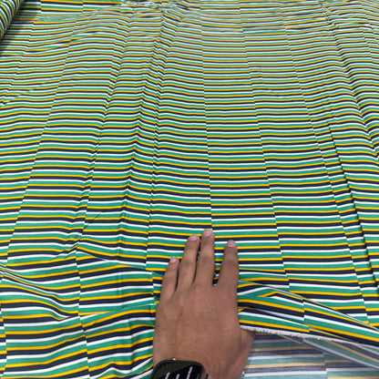 Buy Premium Cotton Poplin Multicolor Stripe Fabric
