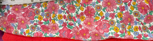 Buy Viscose Multicoloured Floral Printed Fabric