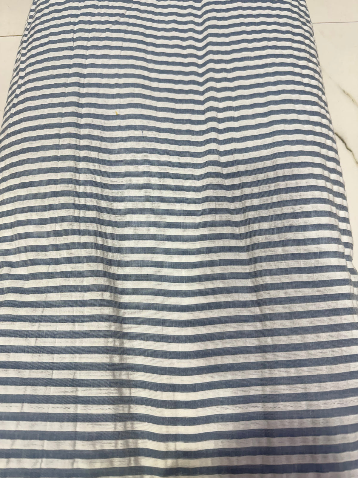 Buy Premium Seersucker Denim Blue Stripe Fabric