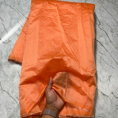 Buy Mul Chanderi Gerua Fabric - MAF 