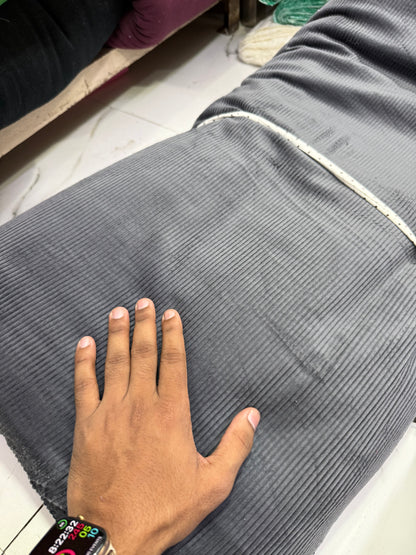 Buy Corduroy Solid Shiny Grey Fabric