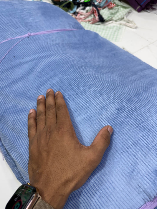 Buy Corduroy Solid Shiny Light Blue Fabric