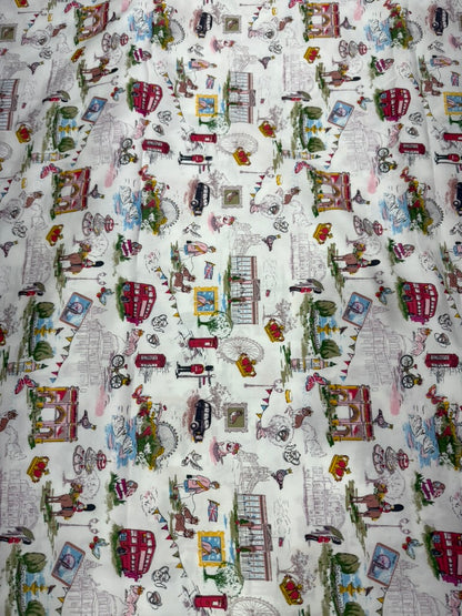 Buy Cotton Poplin City Printed Fabric