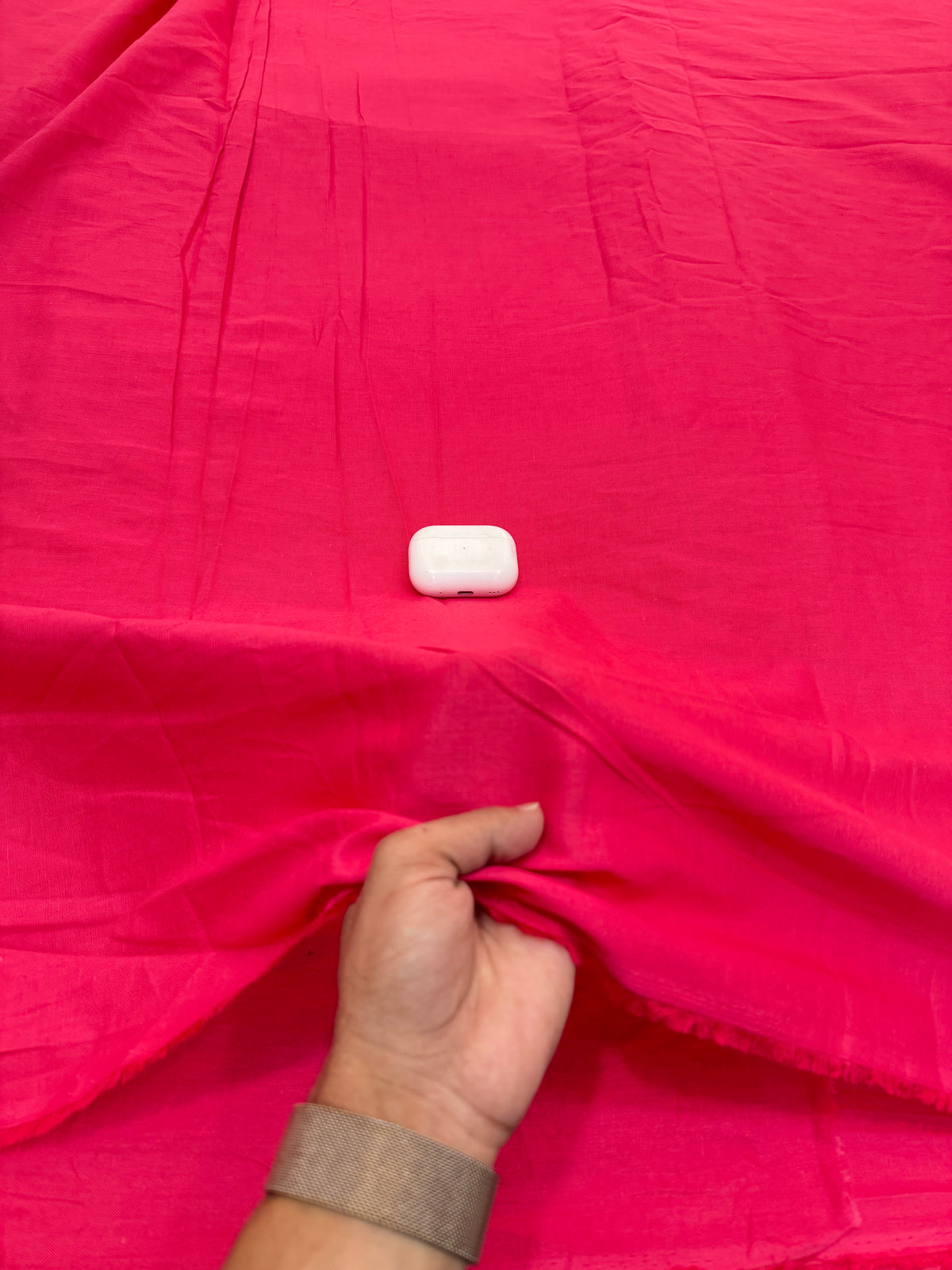 Buy Premium Cotton Linen Solid Rani Pink Fabric