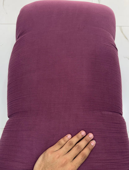 Buy Premium Soft Cotton Double Cloth Wine Maroon Fabric