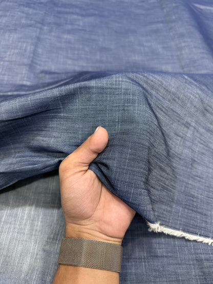 Buy Blue Silky Slub Denim