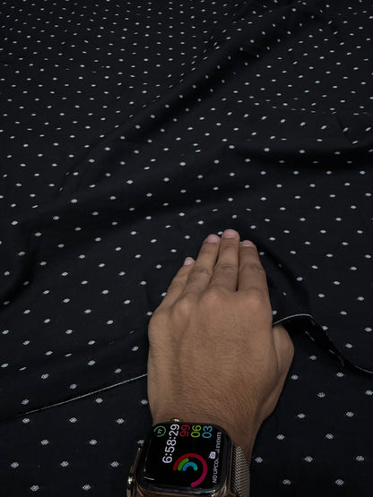 Buy Premium Cambric Black Buta Dot Fabric