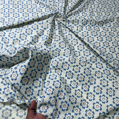 Buy Poplin Flower Beads Printed Fabric - MAF 