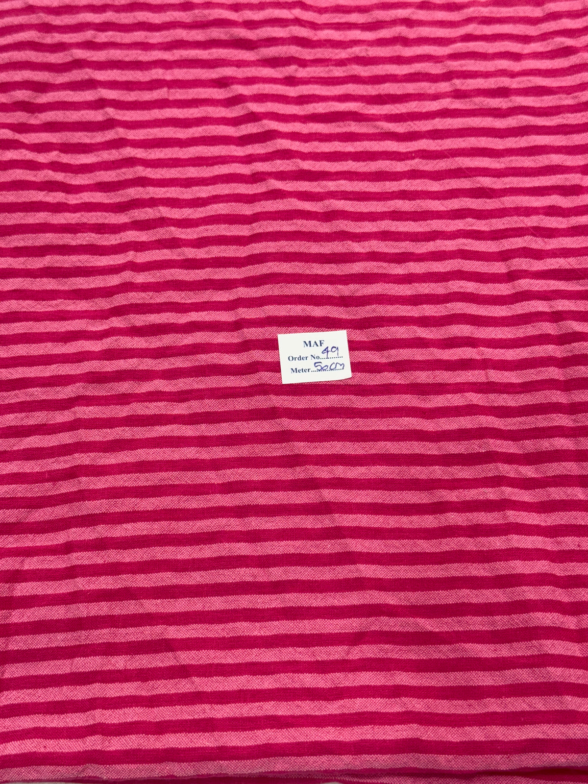Buy Cutpiece Cotton Seersucker Pink Shades Stripe 50 Centimeter
