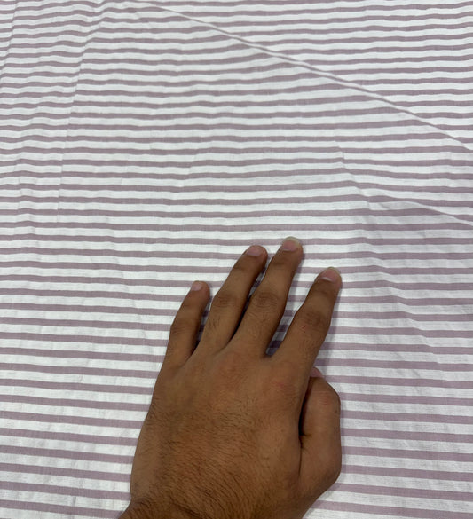 Buy Premium Cotton Seersucker Lavender White Stripes Fabric