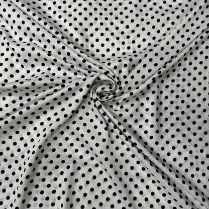 Buy Poly Crepe Polka Dot Printed Fabric - MAF 