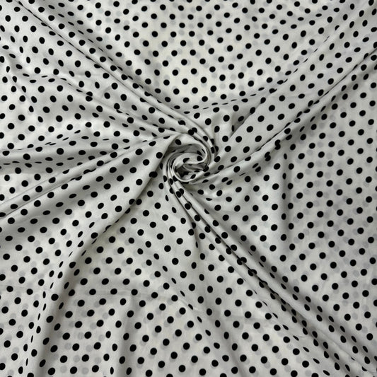 Buy Poly Crepe Polka Dot Printed Fabric - MAF 