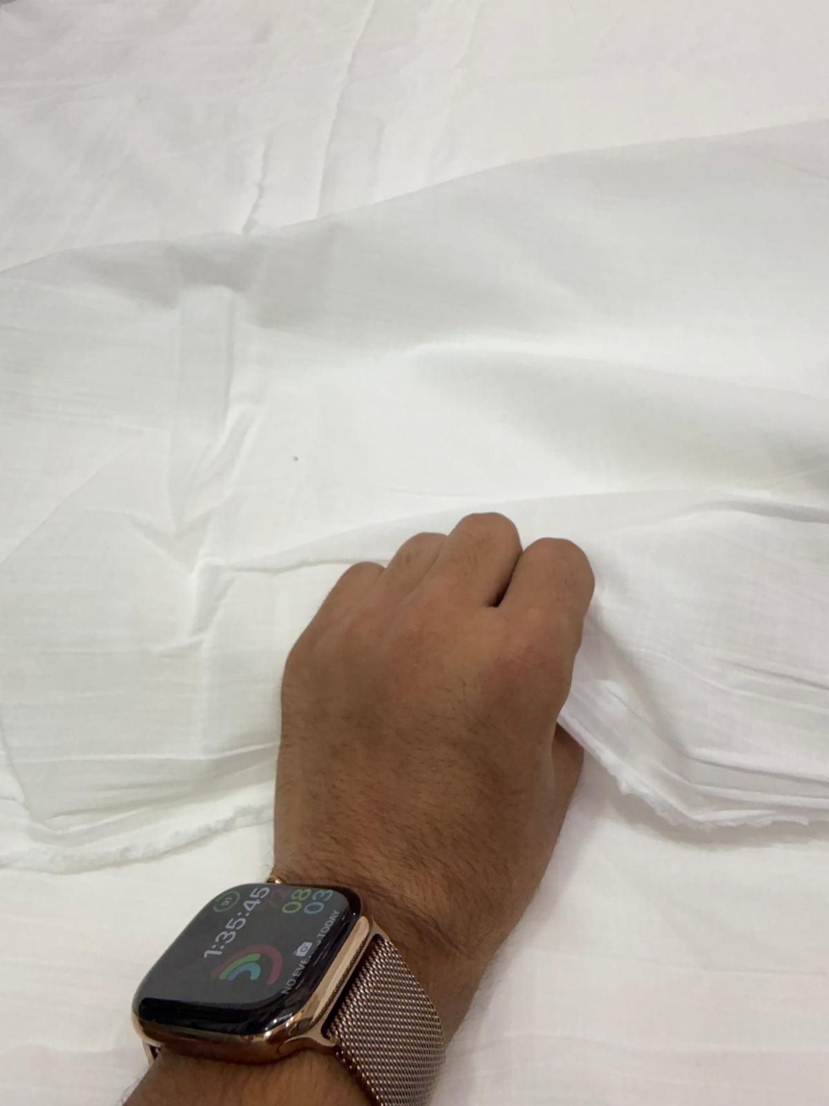 Buy Premium Cotton Dobby Ivory Check Fabric
