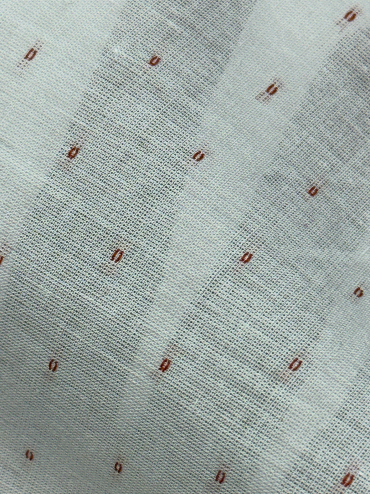 Buy Premium Cotton White Rust Dobby Dot Sheer Fabric