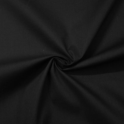 Buy Black Pure Cotton Poplin Fabric - MAF 
