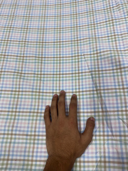 Buy Premium Cotton Yarn-Dyed Meadow Check Fabric