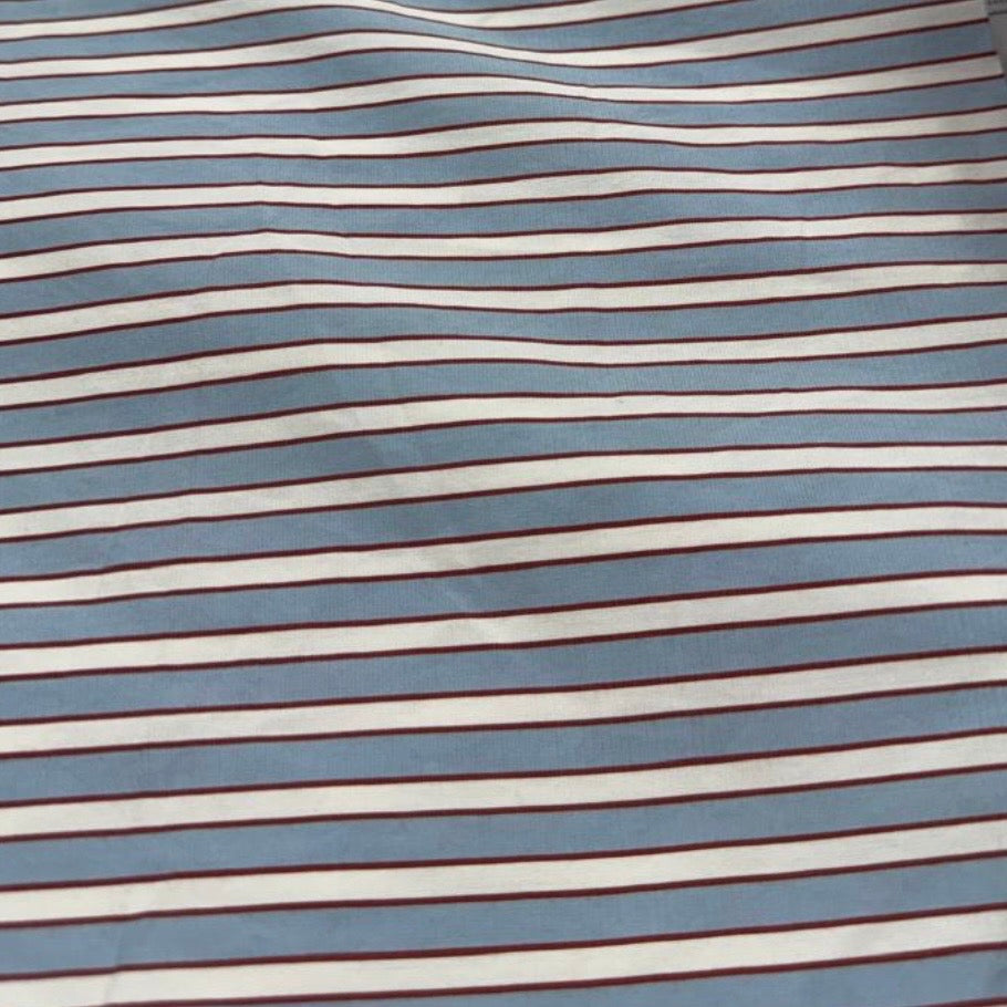 Buy Cotton Poplin Yarn Dyed Insta Trending Formal Stripe Unisex Fabric