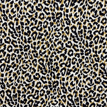 Buy Poplin Cheetah Printed Fabric Ivory Base - MAF 