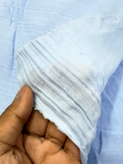 Buy Soft Cotton Double Cloth Solid Powder Blue Fabric
