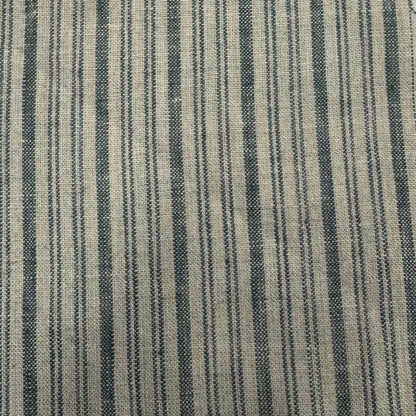 Buy Imported 100% Linen Rich Green Stripe Fabric