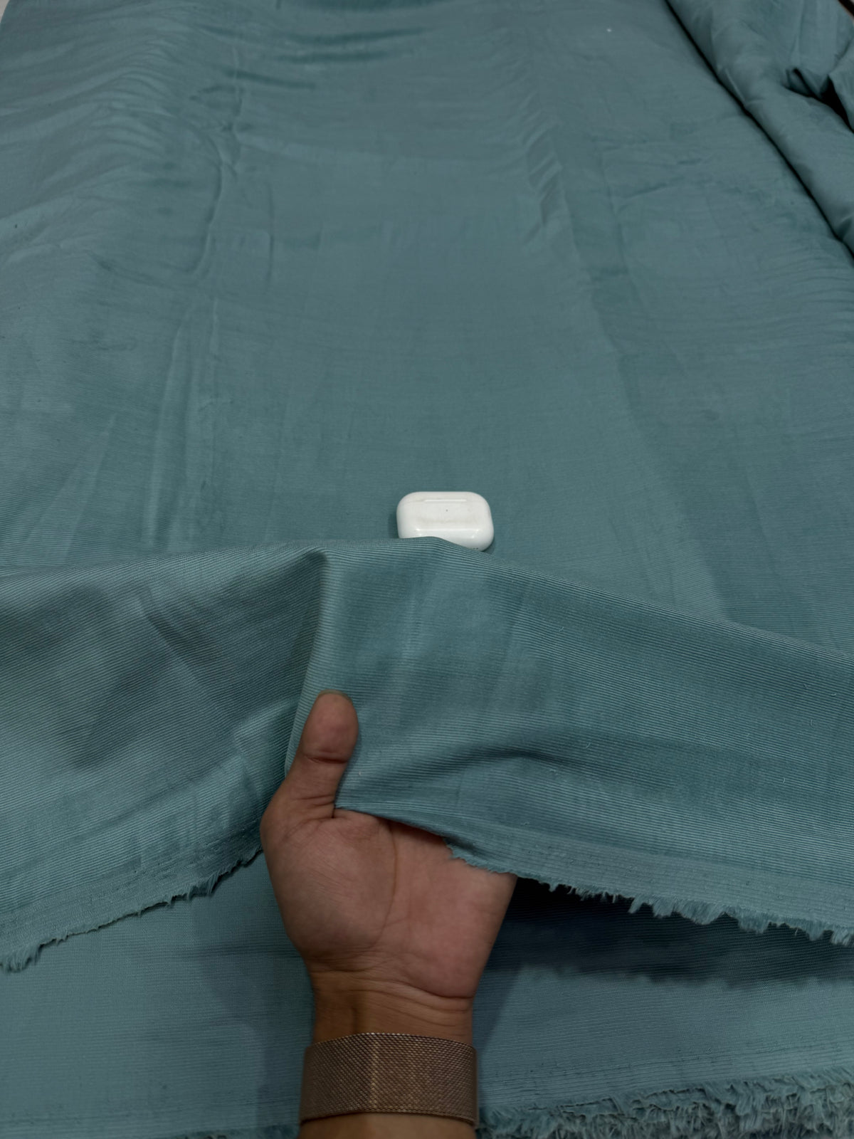 Buy Premium Corduroy Solid Dusty Teal Grey Fabric 26 Wales