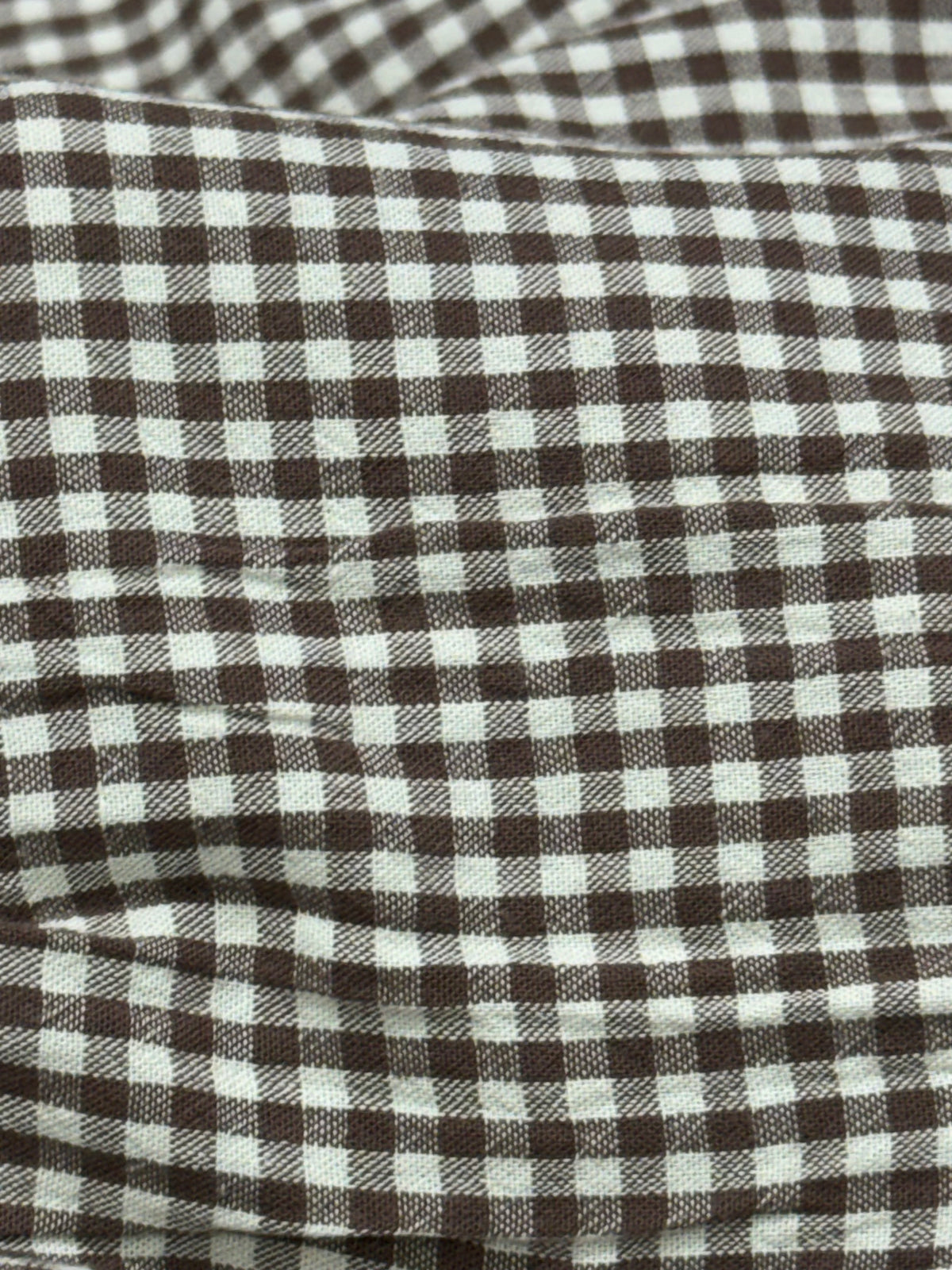 Buy Premium Cotton Yarn-Dyed Brown Gingham Check Fabric