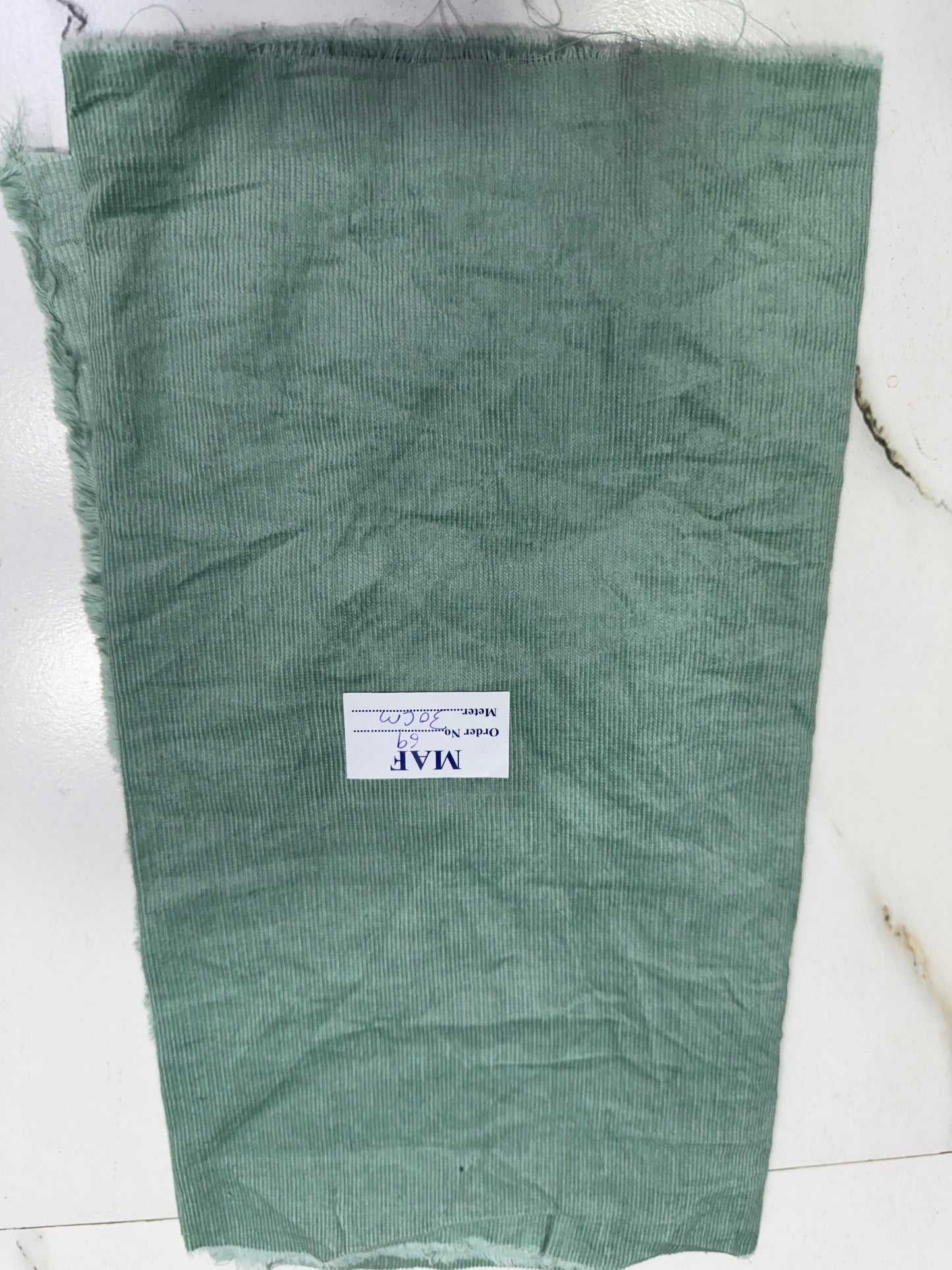Buy Cutpiece Corduroy Solid Mint  30 centimeter