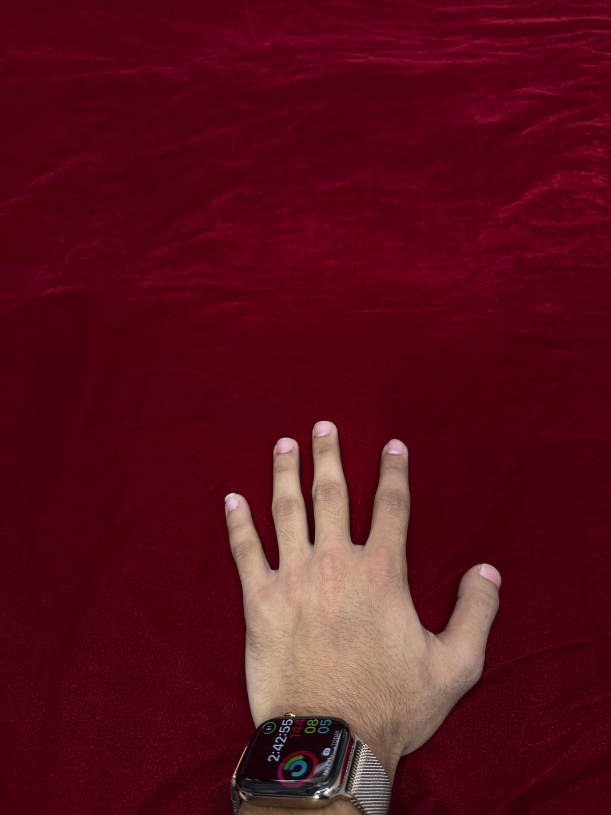 Buy Solid Deep Red Velvet Fabric