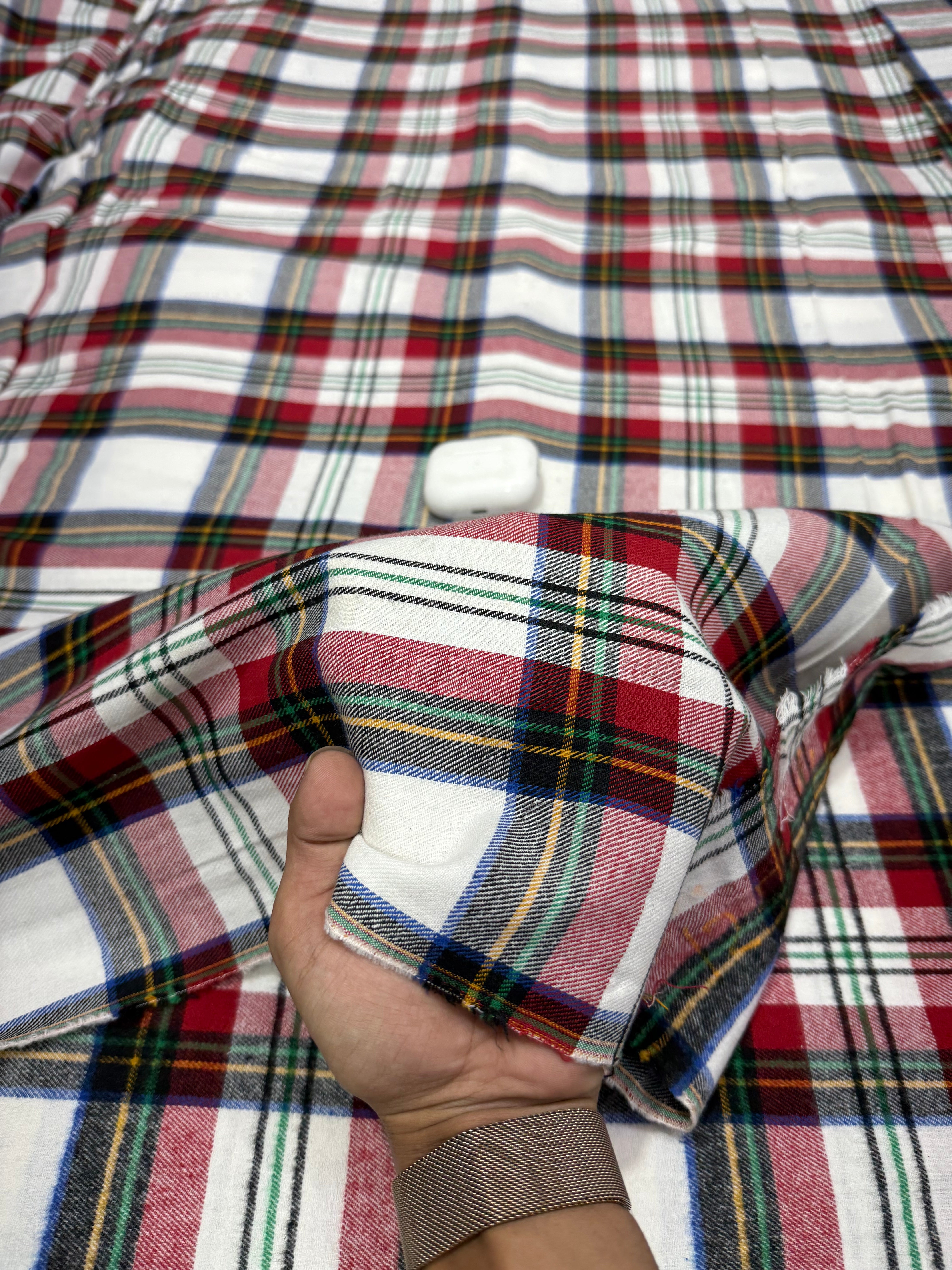Buy Cotton Twill Red White Tartan Plaid Check Fabric – Surplus Fabrics