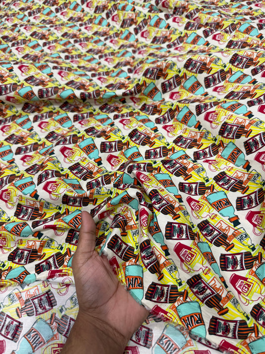 Buy Cotton Poplin Bottle Printed FABRIC