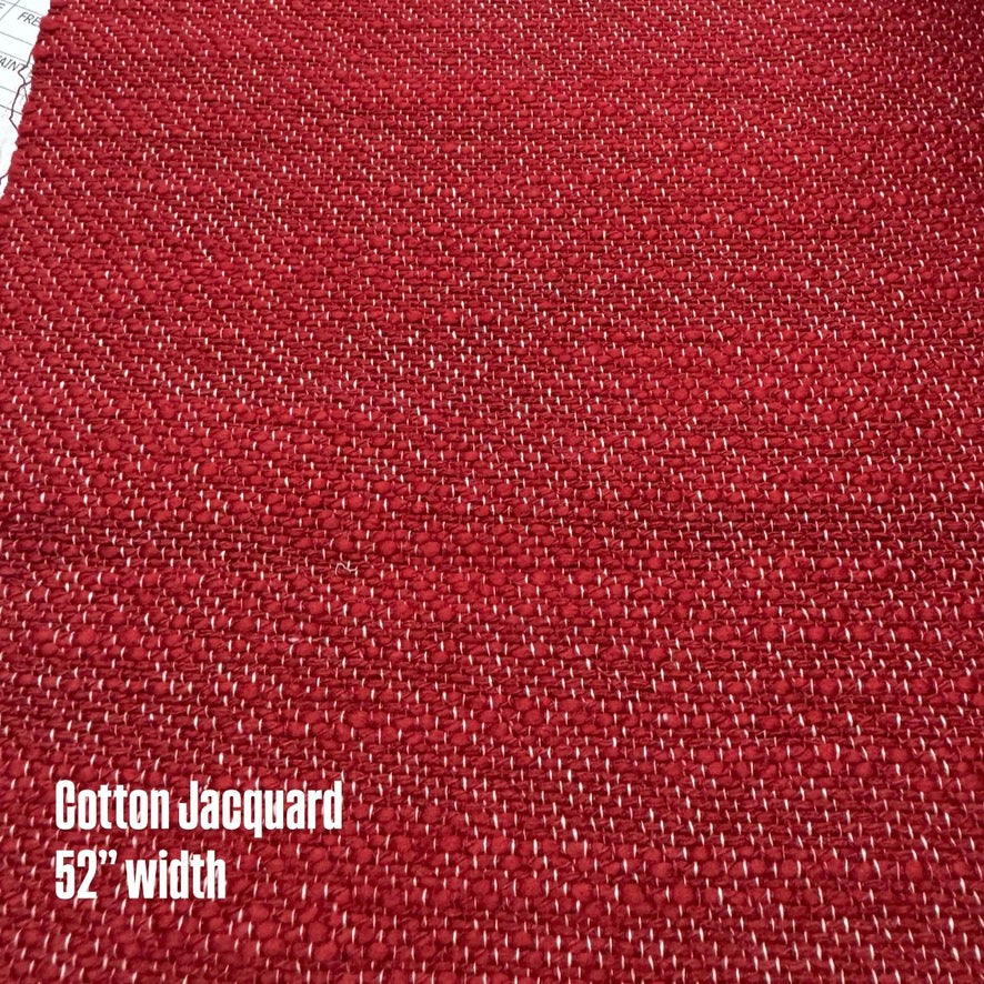 Buy Red Cotton Jacqurad