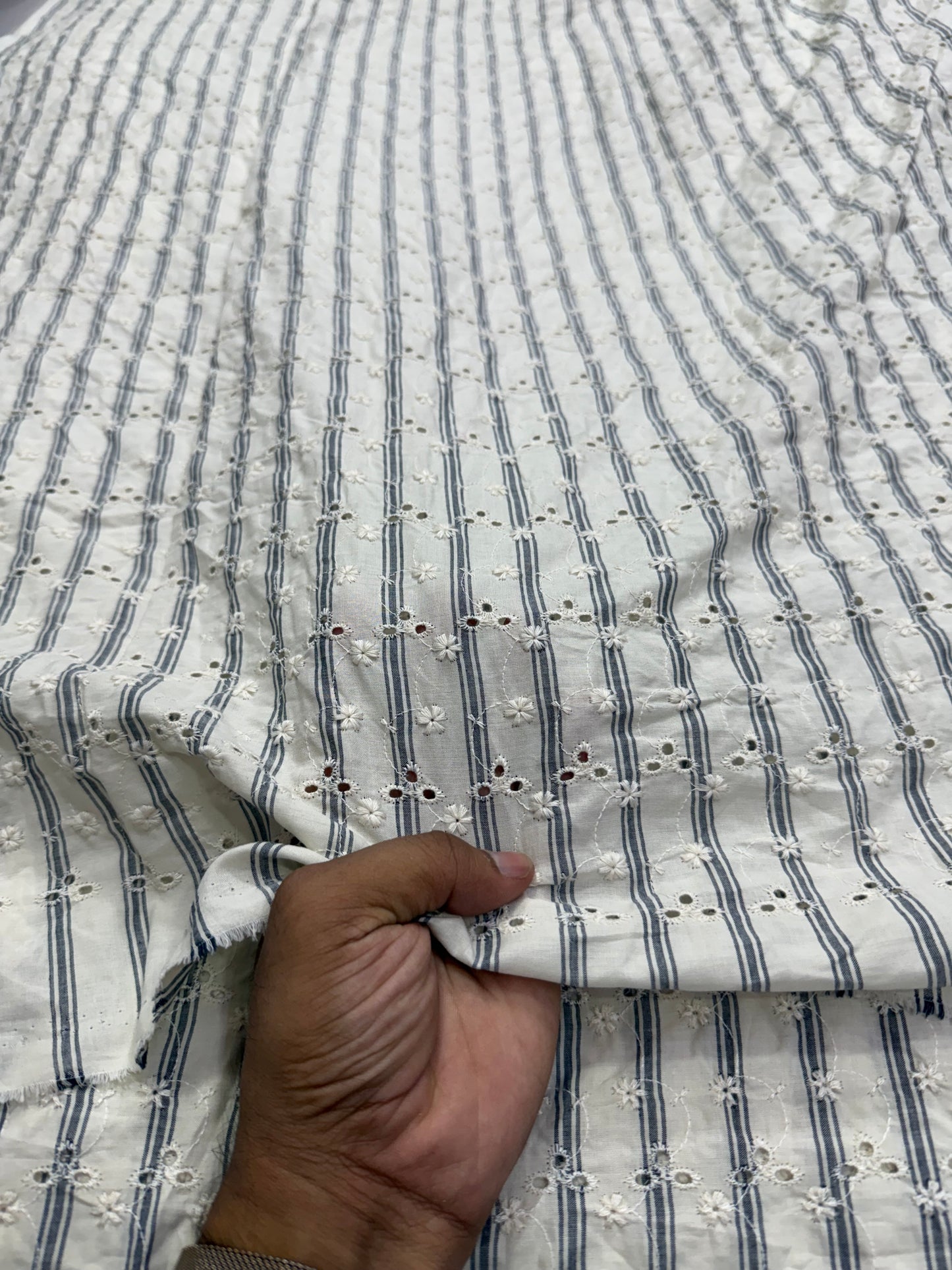 Buy Cotton Yarn Dyed Stripe Hakoba Fabric