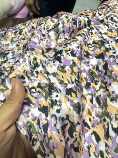 Buy Printed Satin Pink Marble Fabric