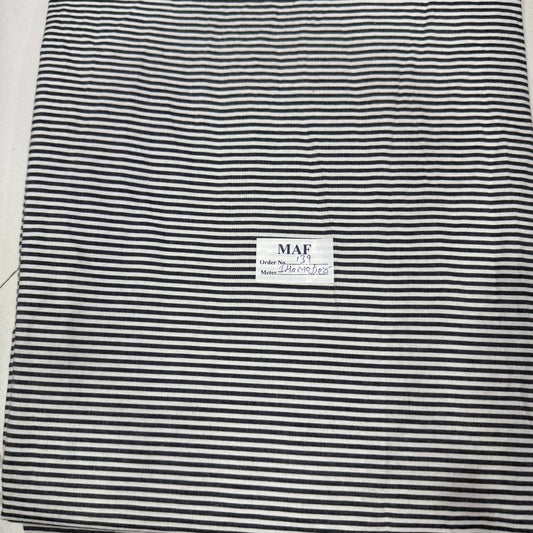 Buy Cutpiece Cotton Bluish Grey Stripe 1.40 Meter