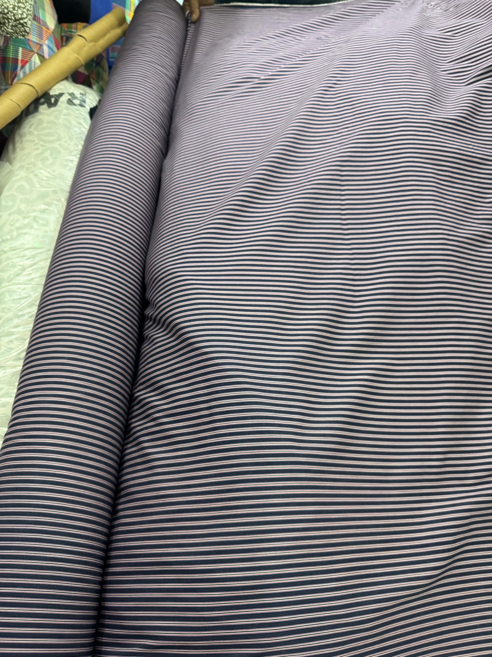 Buy Arvind Mill Poplin Black Stripes Fabric - MAF 