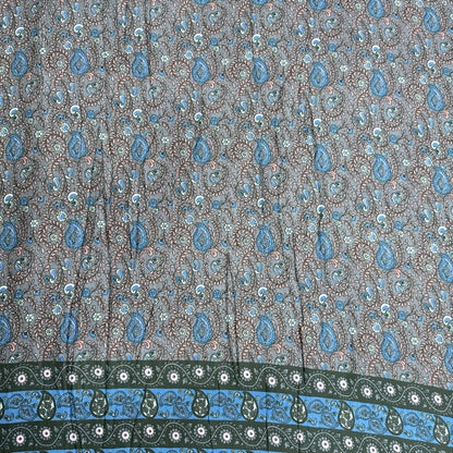 Buy Black Rayon Boho with Border Printed Fabric - MAF 